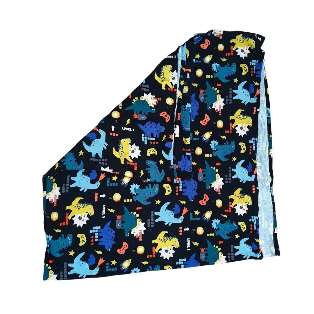Little Sleepies Next Level Dinos Swaddle and Infant Beanie One Size